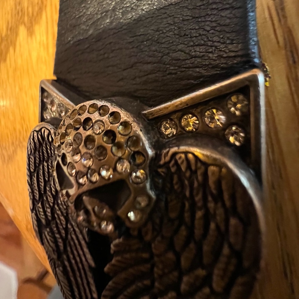 Harley-Davidson® Willie G. Genuine Cowhide Women’s Bling Belt- Large 💀 - Picture 16 of 16